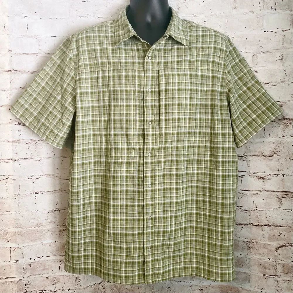 5.11 Tactical Series TAC-U30 Plaid Shirt SS Snap Button Conceal Carry Men Large